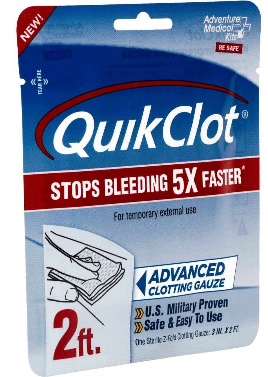 Adventure Medical Kits QuikClot Gauze 3" X 2' 5020-0025 3 Adventure Medical Kits QuikClot Gauze 3" X 2' 5020-0025