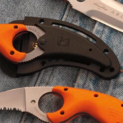 CRKT 2510ER Orange Bear Claw E.R. Knife -Holsters Shop columbia river knife and tool bear claw er blunt tip serrated edge 2510er 26816.1655995039