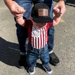 LA Police Gear Distressed Flag Baby Onesie -Holsters Shop la police gear distressed flag baby onesie df onesie 40900.1645189717