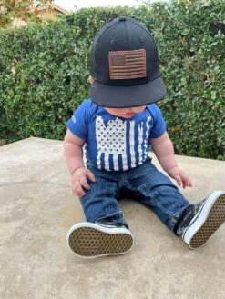 LA Police Gear Distressed Flag Baby Onesie -Holsters Shop la police gear distressed flag baby onesie df onesie 44250.1641639579