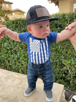 LA Police Gear Distressed Flag Baby Onesie -Holsters Shop la police gear distressed flag baby onesie df onesie 52304.1641639573