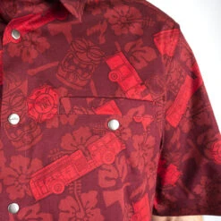 LA Police Gear Fire Tactical Tiki™ Short Sleeve Button Up Shirt -Holsters Shop la police gear fire tactical tiki short sleeve button up shirt ssbu fire 46783.1660157662