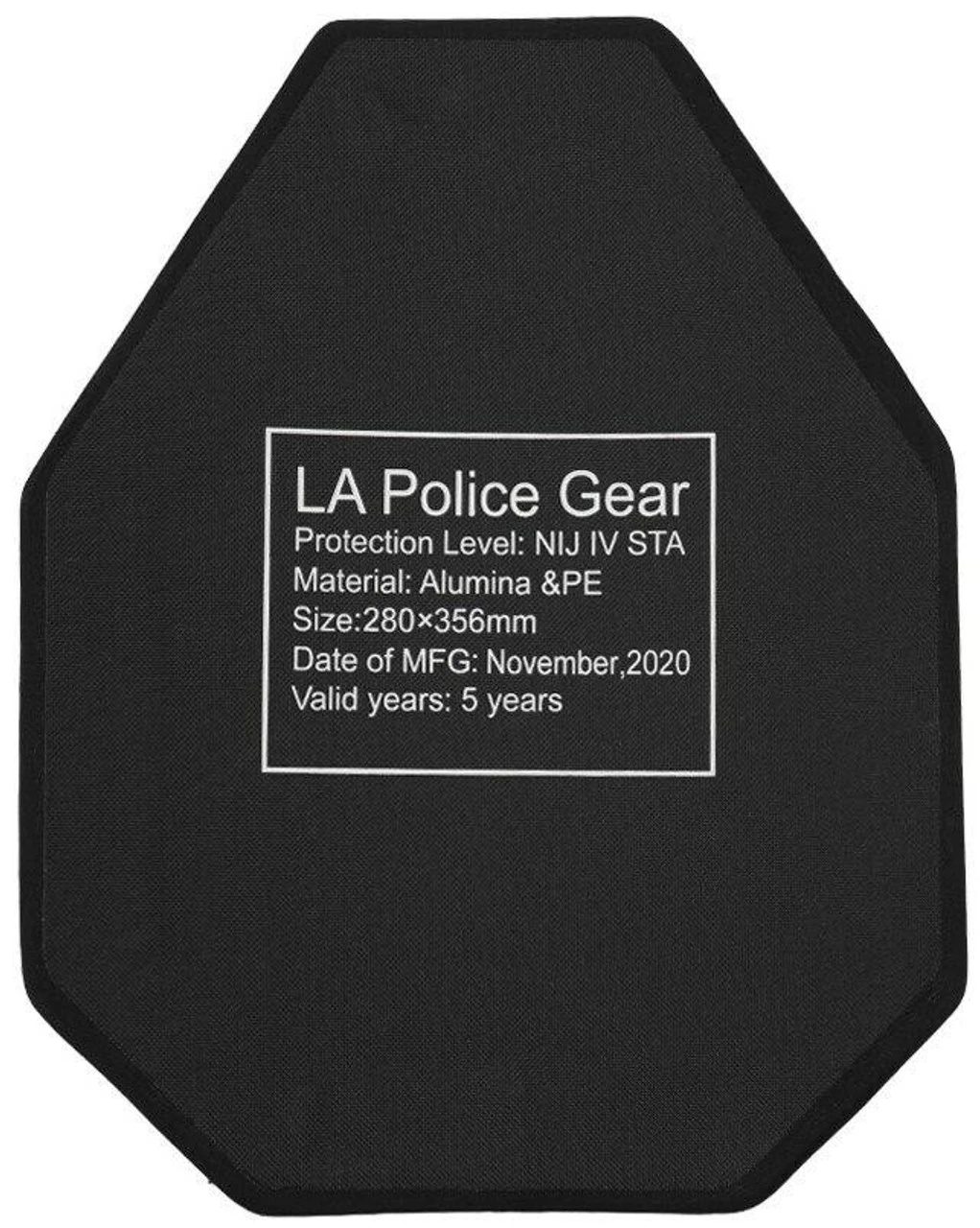 LA Police Gear Level IV 11" X 14" Shooter's Cut Ceramic Ballistic Armor Rifle Plate 4 LA Police Gear Level IV 11" X 14" Shooter's Cut Ceramic Ballistic Armor Rifle Plate - Image 2