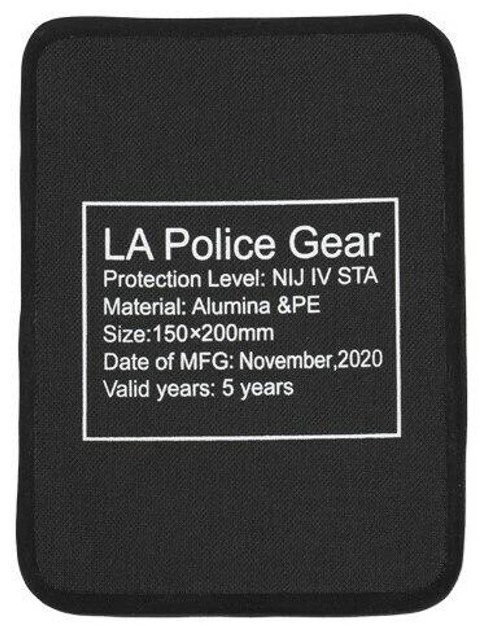 LA Police Gear Level IV 6" X 8" Ceramic Ballistic Armor Rifle Side Plate 4 LA Police Gear Level IV 6" X 8" Ceramic Ballistic Armor Rifle Side Plate - Image 2