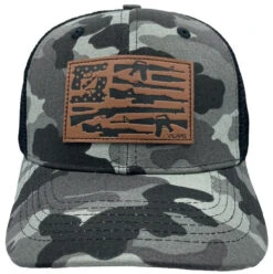 LA Police Gear Men's Camo Gun Flag Hat