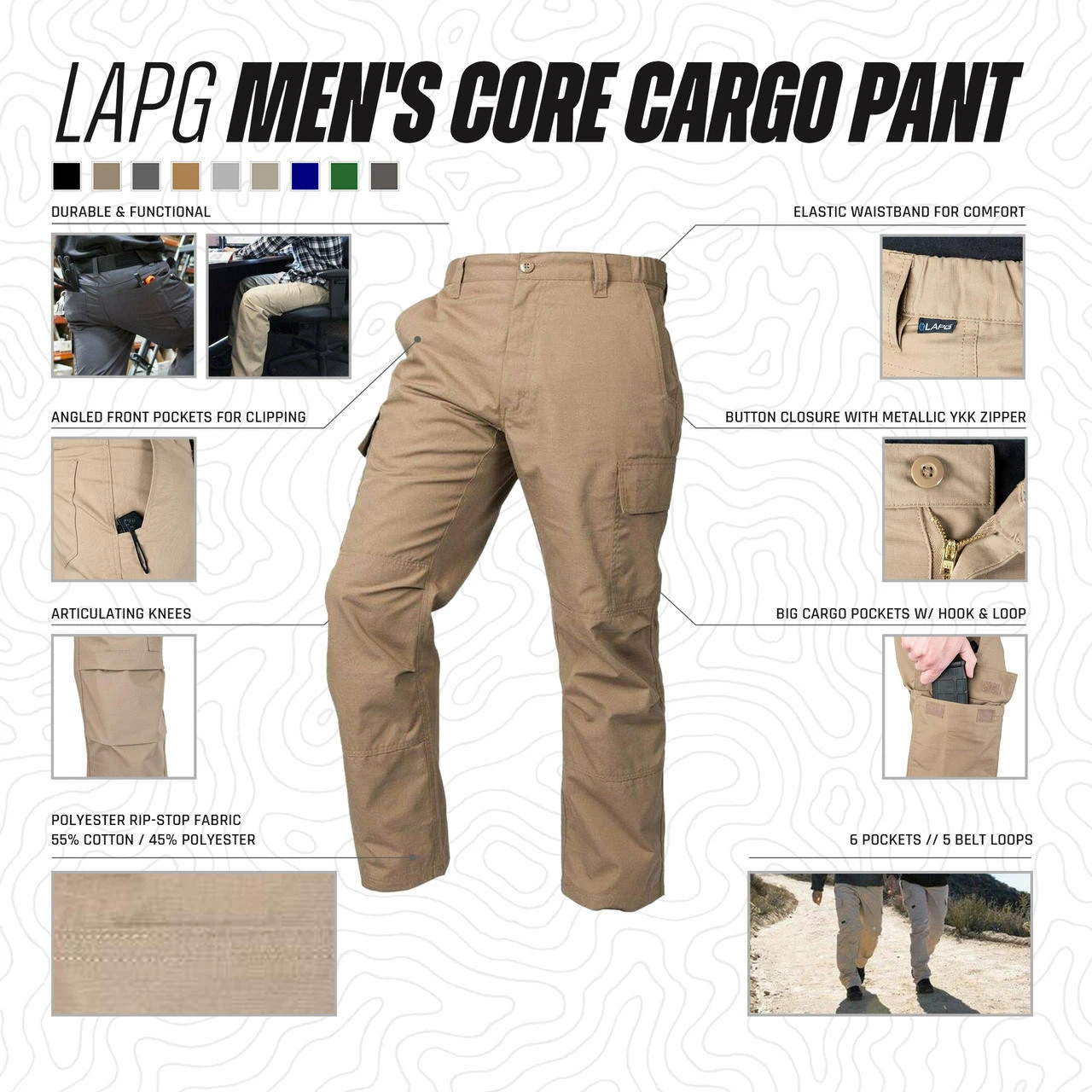 LA Police Gear Men's Core Cargo Pant 4 LA Police Gear Men's Core Cargo Pant - Image 2
