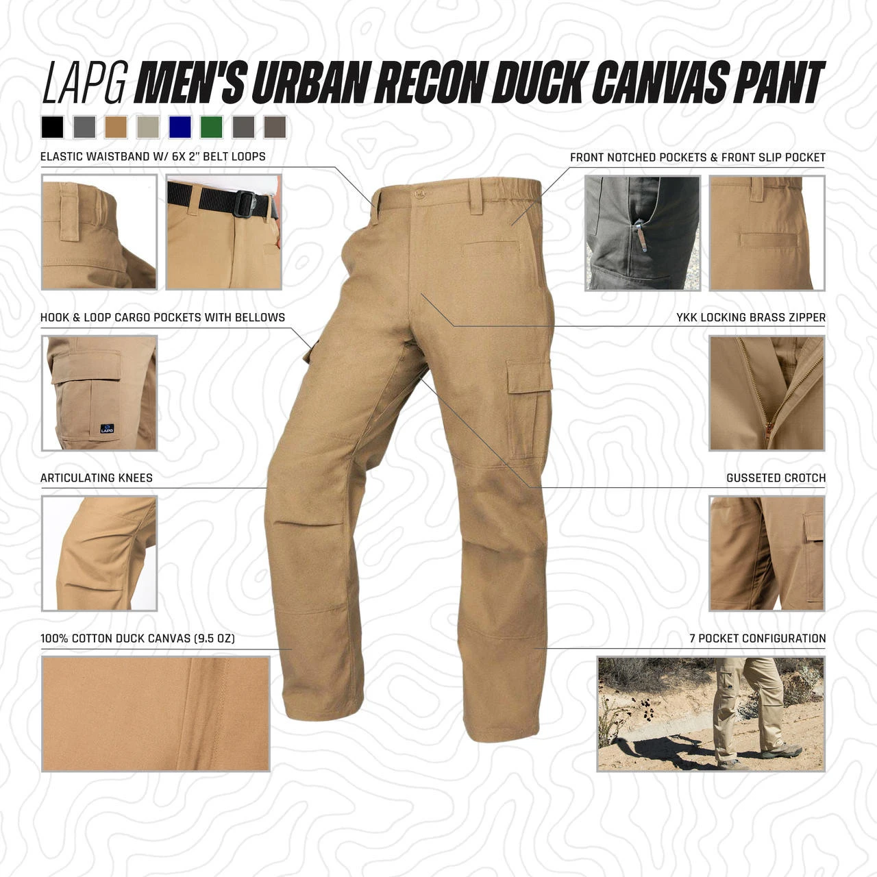 LA Police Gear Men's Urban Recon Duck Canvas Pant 4 LA Police Gear Men's Urban Recon Duck Canvas Pant - Image 2