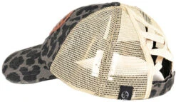 LA Police Gear Pony Tail Leopard Heart Hat -Holsters Shop la police gear pony tail leopard heart hat pthearthat 002 97911.1661887437