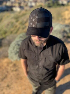 LA Police Gear Screen Printed Blackout Flag Trucker Hat 10 LA Police Gear Screen Printed Blackout Flag Trucker Hat -Holsters Shop la police gear screen printed blackout flag trucker hat hat blackout 97104.1658600844