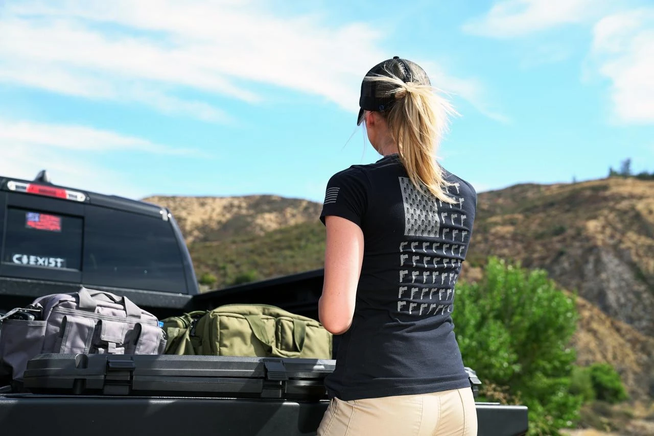 LA Police Gear Women's Grenade Flag Tee 6 LA Police Gear Women's Grenade Flag Tee - Image 4