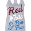 LA Police Gear Women's Red White & Pew Pew Tank Top -Holsters Shop la police gear womens red white and pew pew tank top ts red white 02627.1601524588