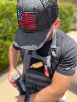 LA Police Gear Woven Gun Flag Hat -Holsters Shop la police gear woven gun flag hat wgunflaghat 45123.1661282766