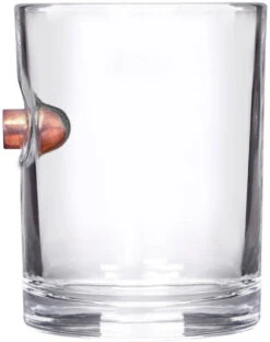 Lucky Shot .45 Cal Projectile Bullet Whiskey Glass