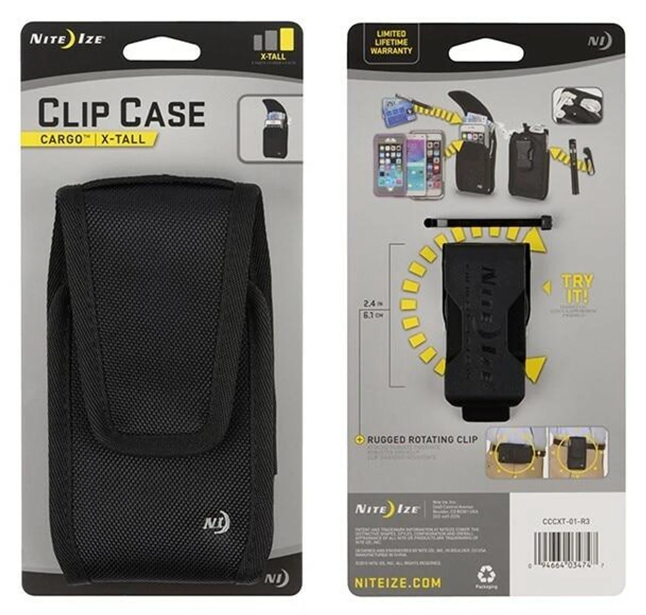 Nite Ize Clip Case Cargo Universal Rugged Holster Extra Tall 6 Nite Ize Clip Case Cargo Universal Rugged Holster Extra Tall - Image 4