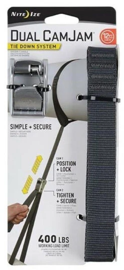 Nite Ize Dual CamJam Tie Down System 12 Ft. -Holsters Shop nite ize dual camjam 12 ft tie down system cjd12 09 r3 97298.1607380332