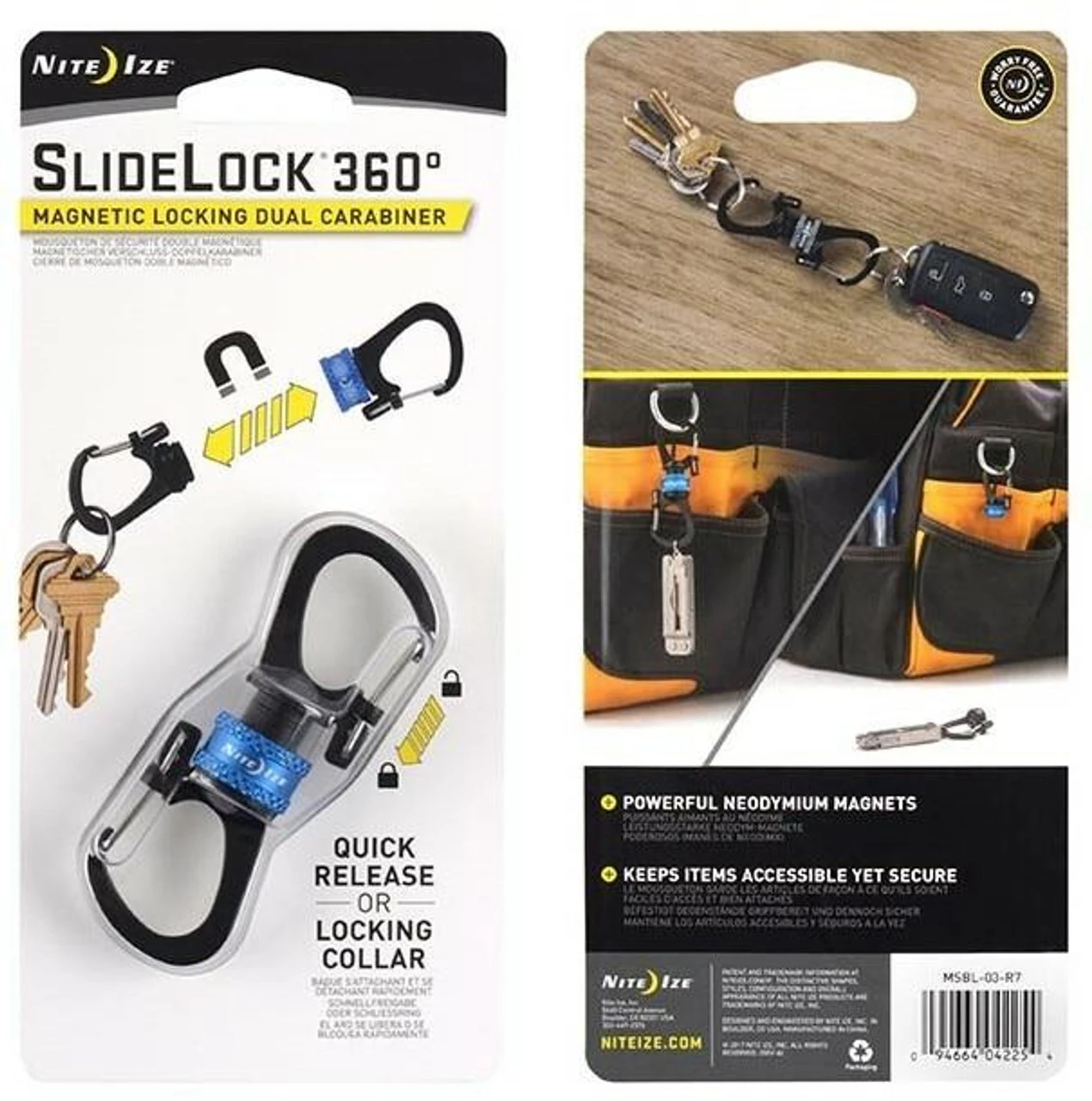 Nite Ize SlideLock 360 Magnetic Locking Dual Carabiner 6 Nite Ize SlideLock 360 Magnetic Locking Dual Carabiner - Image 4