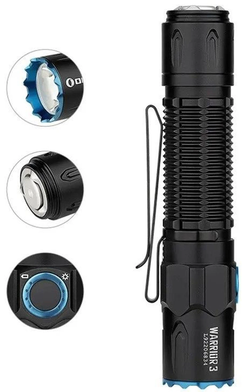 Olight Warrior 3 Tactical Flashlight 4 Olight Warrior 3 Tactical Flashlight - Image 2