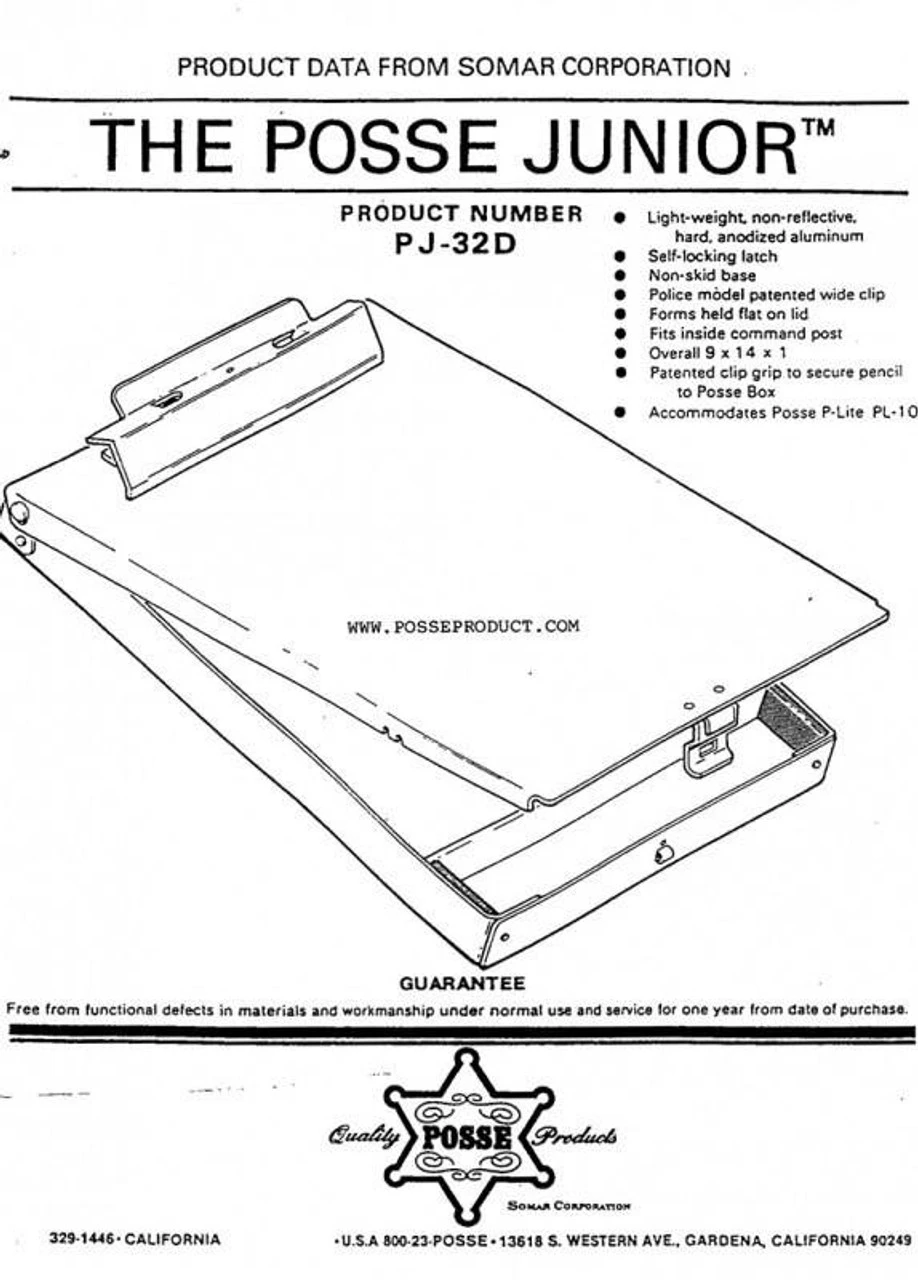 Posse Box PJ-32 XL Legal Size Clipboard 6 Posse Box PJ-32 XL Legal Size Clipboard - Image 4