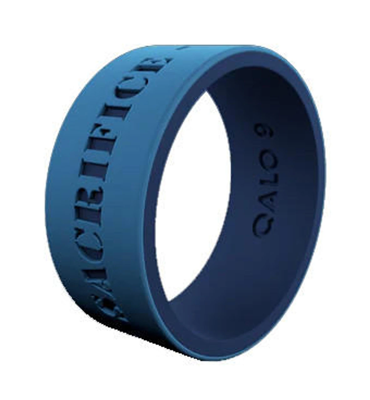 QALO Folds Of Honor Men's Blue Mantra Strata Ring 3 QALO Folds Of Honor Men's Blue Mantra Strata Ring