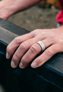 QALO Folds Of Honor Men's Grey/Blue Stars Forever Strata Ring -Holsters Shop qalo folds of honor mens greyblue stars forever strata ring qs9 mfhfgb 63255.1691906878