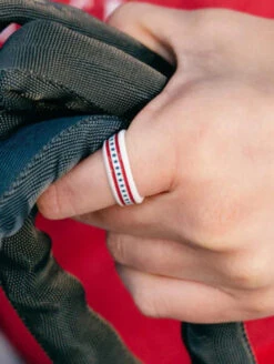 QALO Folds Of Honor Unisex White Stars And Stripes Modern Ring -Holsters Shop qalo folds of honor unisex white stars and stripes modern ring qs9 ufhswh 60249.1691907135