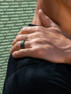 Qalo Men's Classic Forged Metallic Silicone Ring -Holsters Shop qalo mens classic forged metallic silicone ring qs9 mht 34976.1646834327