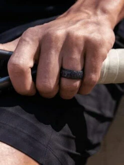 Qalo Men's Classic Forged Metallic Silicone Ring -Holsters Shop qalo mens classic forged metallic silicone ring qs9 mht 61608.1646834324