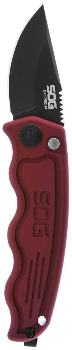 SOG-TAC California Special Auto Knife - Battleship Red
