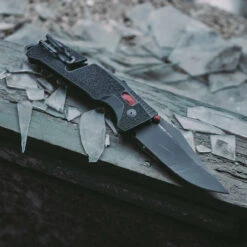 SOG Trident AT Black & Red Folding Knife -Holsters Shop sog trident at black and red folding knife 11 12 01 57 90309.1601512551