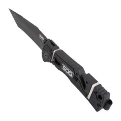 SOG Trident Elite Straight Edge Tanto Black TiNi Folding Knife -Holsters Shop sog trident elite straight edge tanto black tini folding knife tf104 cp 22294.1599992351