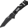 SOG Trident Elite Straight Edge Tanto Black TiNi Folding Knife -Holsters Shop sog trident elite straight edge tanto black tini folding knife tf104 cp 59356.1599994152