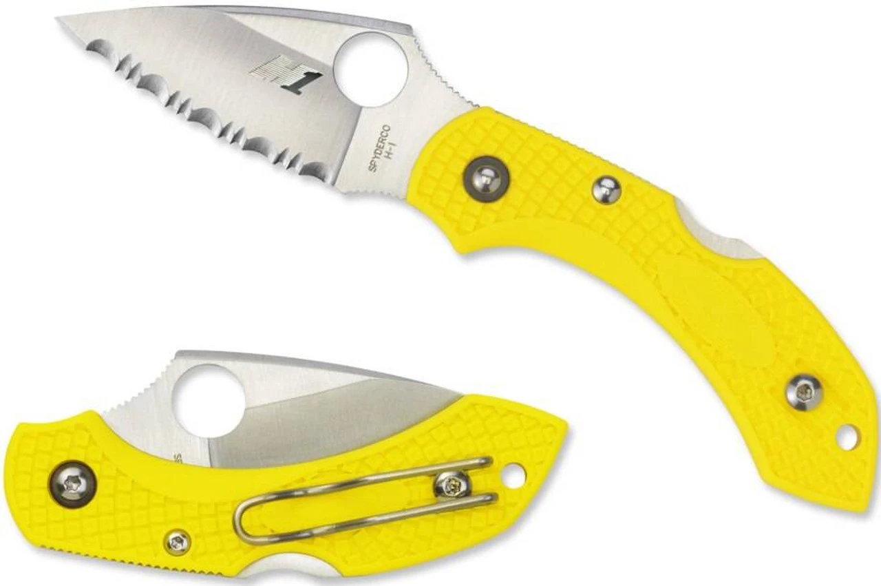 Spyderco Dragonfly 2 Salt Lightweight Yellow Folding Knife 4 Spyderco Dragonfly 2 Salt Lightweight Yellow Folding Knife - Image 2