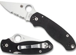 Spyderco Para 3 G-10 Black Knife