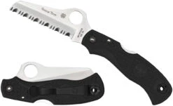 Spyderco Rescue Black 79mm Lightweight Spyder Edge Knife
