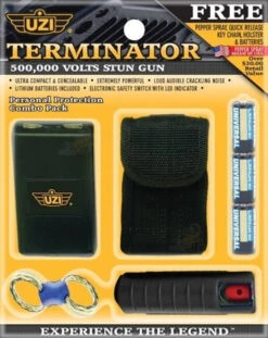 UZI 500,000 Volt Stun Gun And Pepper Spray Combo