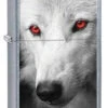 Zippo Windproof Street Chrome Wolf W/ Red Eyes -Holsters Shop zippo windproof street chrome wolf w red eyes 28877 99313.1603763323